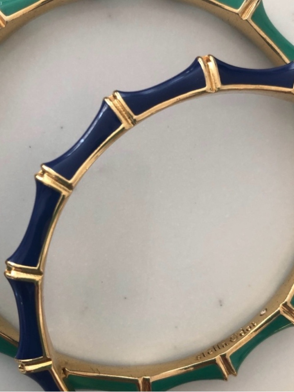 Stella & Dot Bamboo-Style Enamel Julep Bangles - Picture 4 of 5